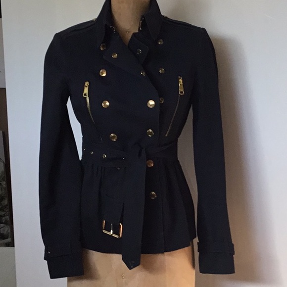Burberry Jackets & Blazers - Burberry Brit Navy Military Jacket, Size US 6